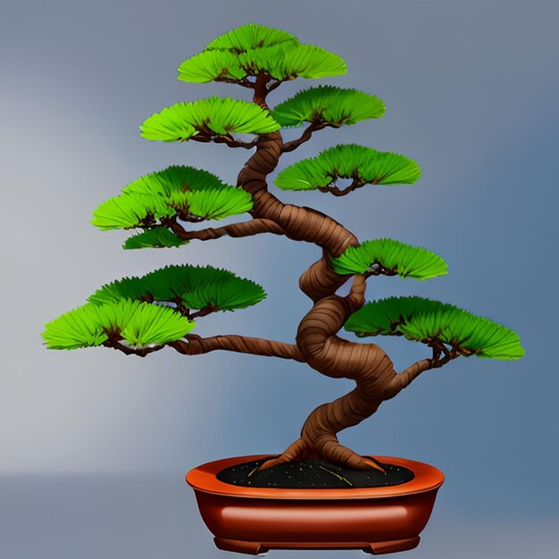 Bonsai tree model idea for game or art