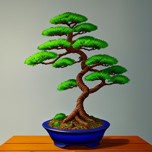 Bonsai tree model idea for game or art