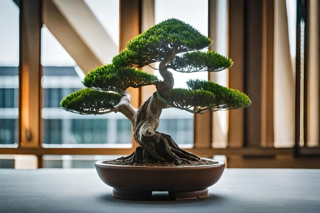 Bonsai tree in a pot