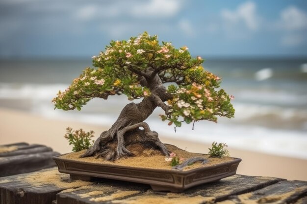 Bonsai on a wooden table