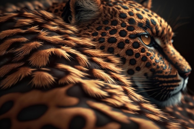 Bont luipaard textuur close-up AI generatie