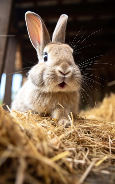 Foto bont vriend in hayrack delight