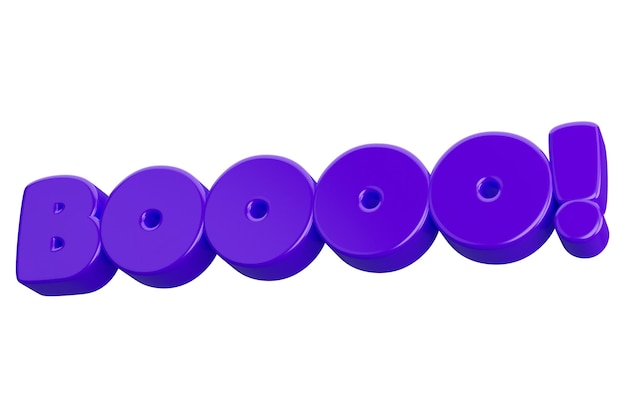 Boo 3d word text