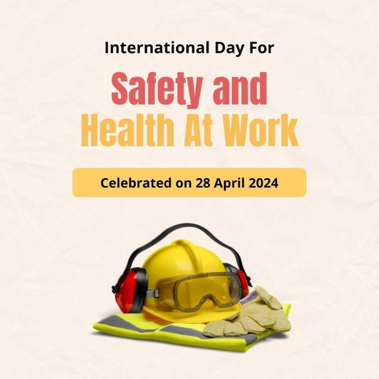 Photo a book about international safety and health for health at work