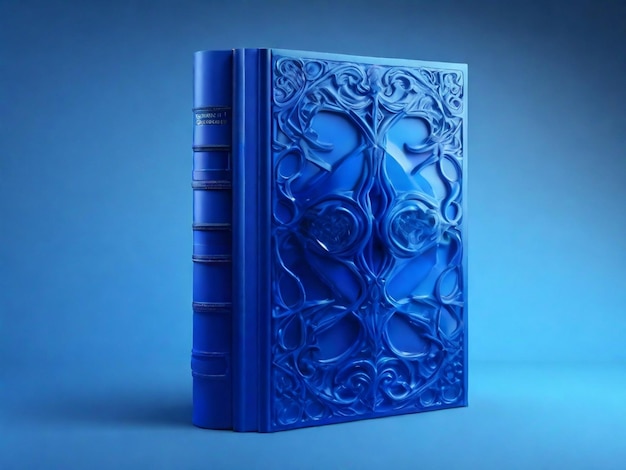 Foto copertina del libro sfondo blu