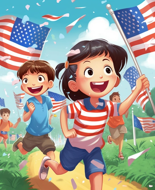 A book cover for the book the american flag