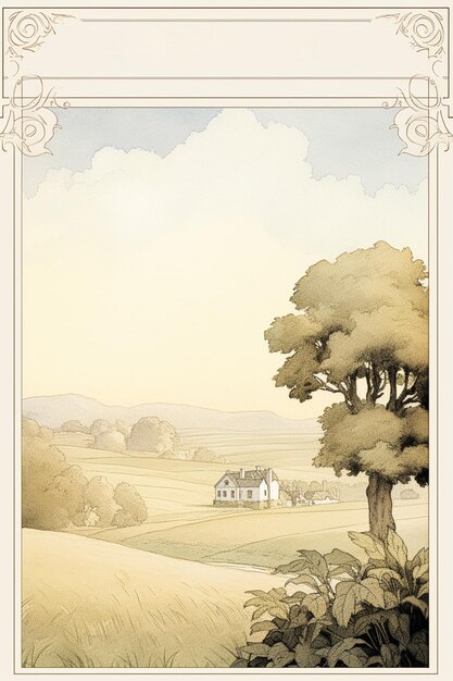 Foto copertina di libro carta digitale illustrazione e design di biglietti di auguri stile campagna inglese vuoto sfondo d'arte vintage per cancelleria stampabile pagina di libro ed ebook