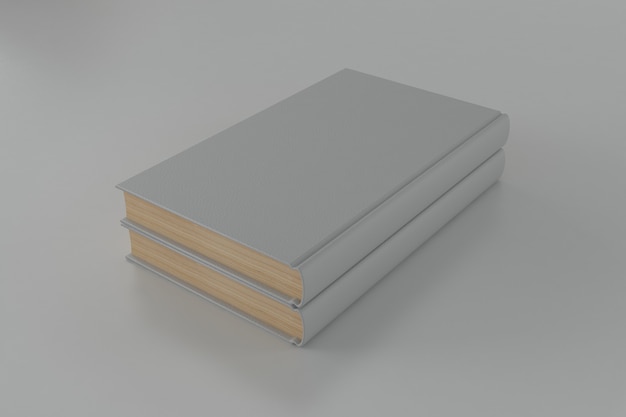 book cover mockup 3d rendering illustration