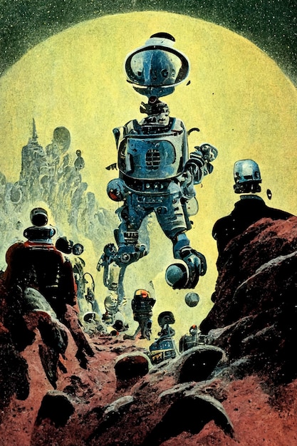 A book cover for a science fiction book called the robot