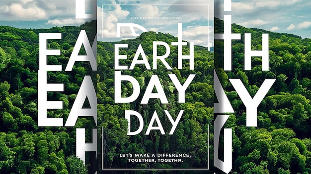 Photo a book cover that says earth day is written on it