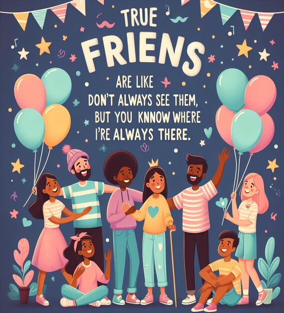 Foto una copertina di un libro che dice che ci sono i veri amici