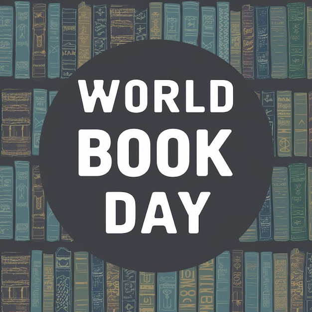 a book cover with a circle of books written by worlds largest day