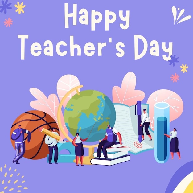 a book cover with a happy teachers day written by teacher