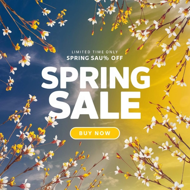 Photo a book cover with spring sale written on it