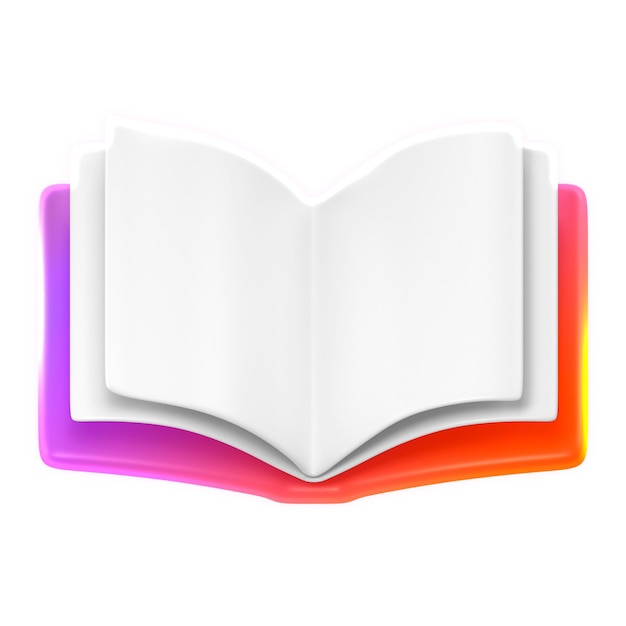 Book education png icon sticker 3D rendering transparent background