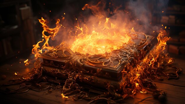 book full of fire magic