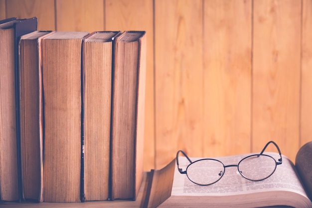 book and glasses