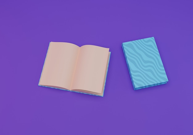 Book illustration, 3d rendering