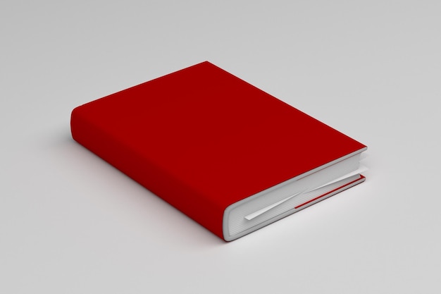 Book Left Side Isolated In Grey Background