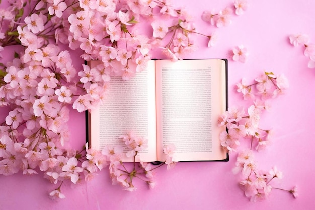 a book opened to a page with the words spring written on it