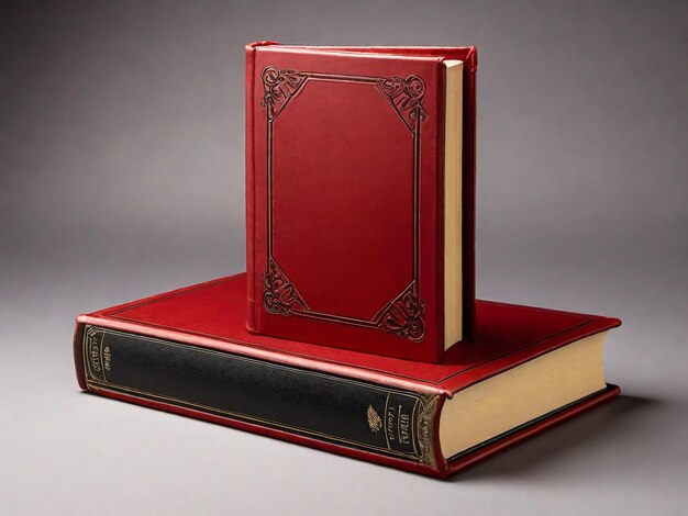 Book in red cover with white sheets isolated on a white background