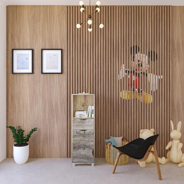 Book shelf with wooden background