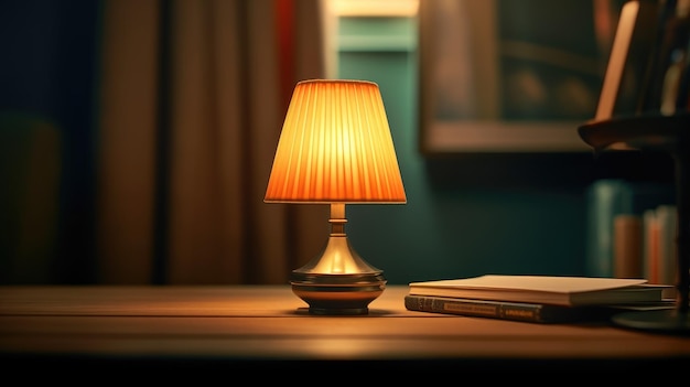 Book and Table Lamp HD 8K wallpaper Stock Photographic Image
