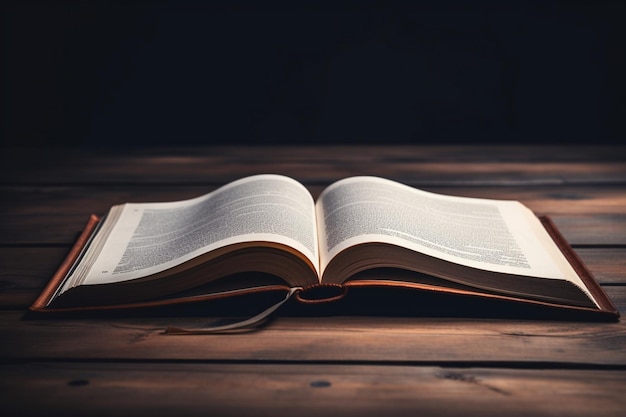 A book on a table with the word god on it