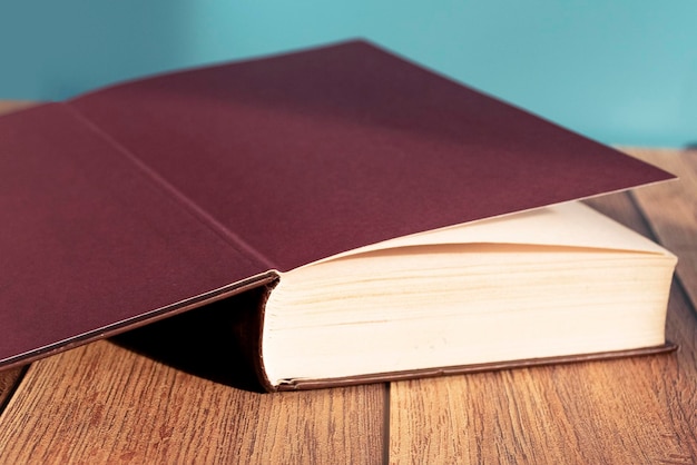 Photo book on table