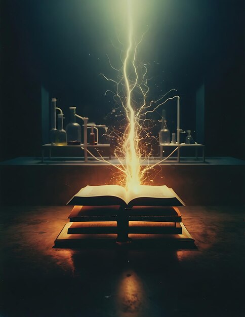 Photo a book that has a lightning bolt on it