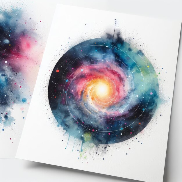 a book that has a picture of a galaxy on it