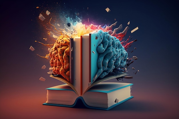 A book that has the word brain on it