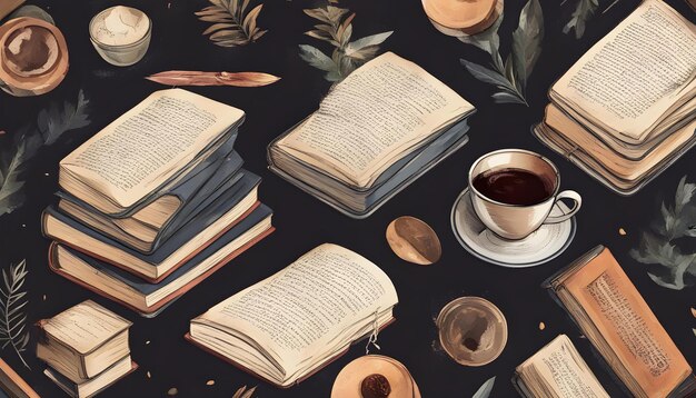 a book that has the words  coffee  on it