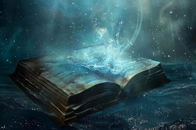 Книга, которая находится под водой или в космосе.