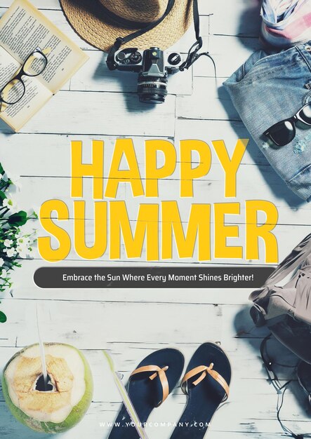 a book that says happy summer is on a white board