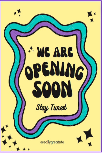 a book that says we are opening soon