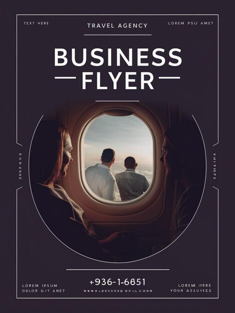 a book titled business flying with a man sitting in the plane