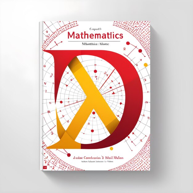 Photo a book titled math by maths is on a white background