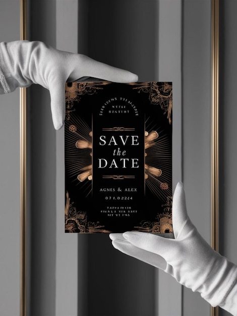 Photo a book titled save of the date