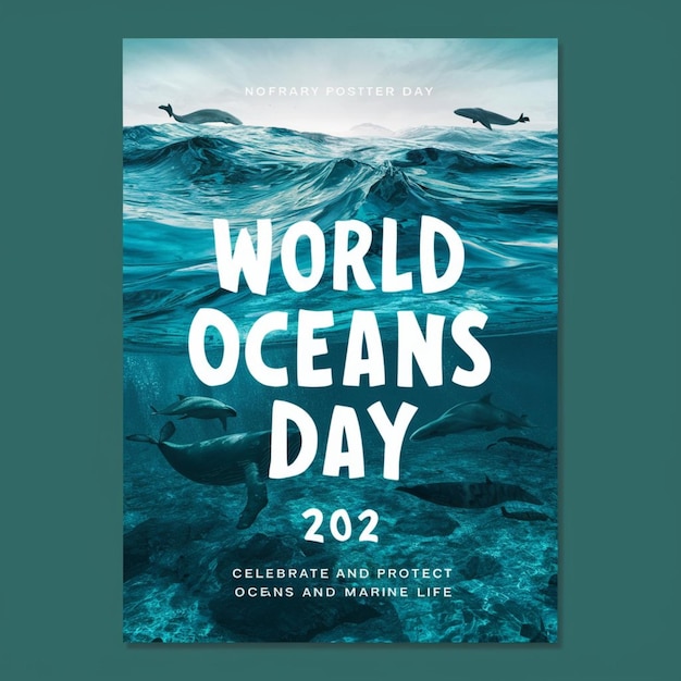 Foto un libro intitolato giornata mondiale degli oceani 2008