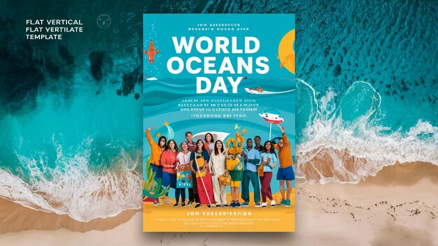 Photo a book titled world oceans day day day