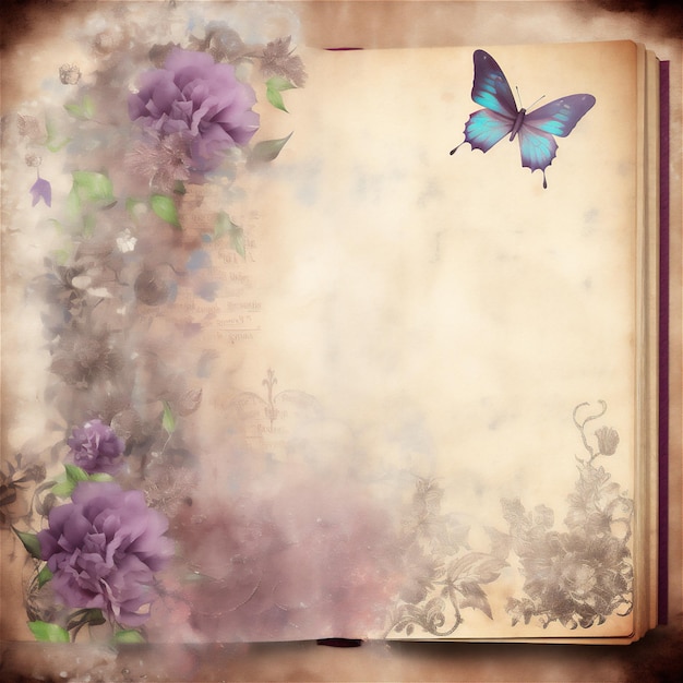 A book with a butterfly on it