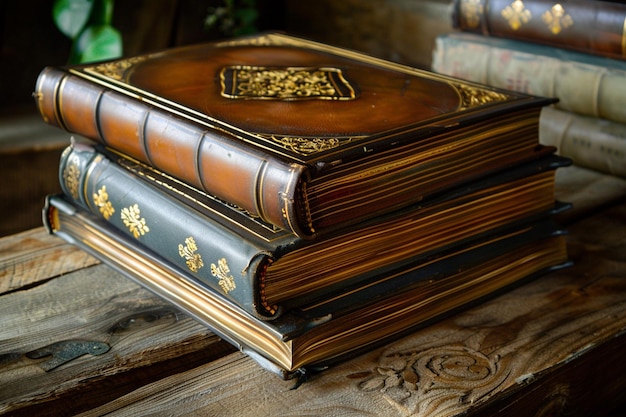 a book with a gold leaf on the top and the word  on the top