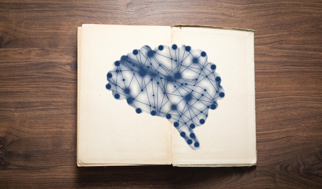 Book with a human brain Knowledge Education