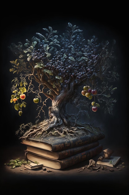 A book with a tree on it and the words " the tree " on the top.