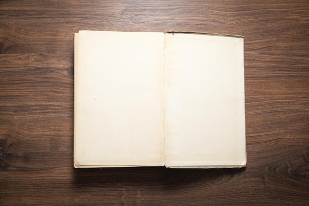 book on the wooden background