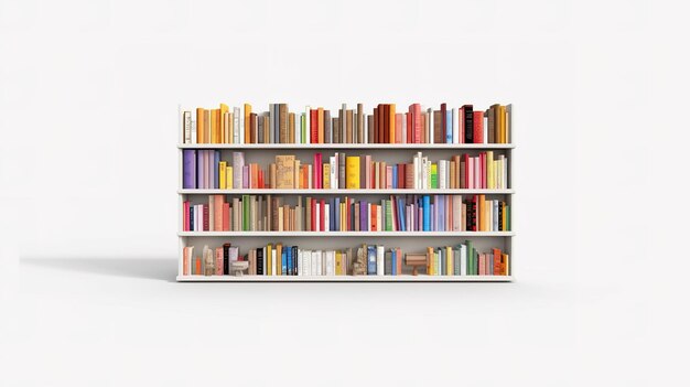 A bookcase with many books on it