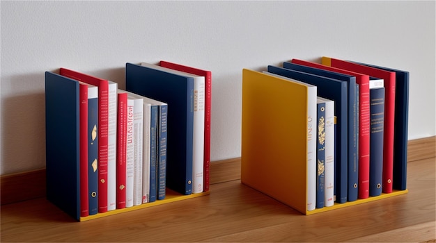 A bookcase with a red cover that says'the book is a book '