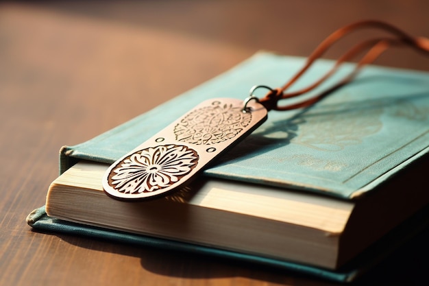 A bookmark with real pressed shamrock