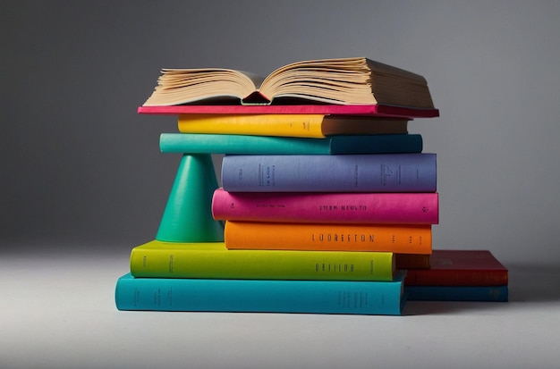 Books Arrayed in Rainbow Shades